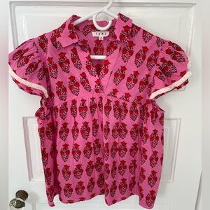 THML- Pink floral blouse